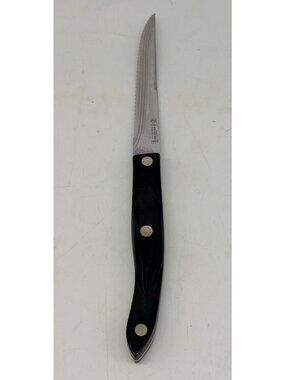 Cutco 1721 Serrated Trimmer Knife Dark Brown Handle Double D Made In USA 1989